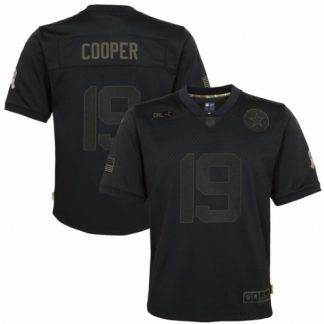 Dallas Dallas Cowboys #19 Amari Cooper Nike Youth 2020 Salute to Service Game Jersey Black