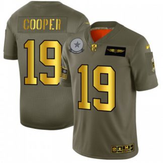 Dallas Dallas Cowboys #19 Amari Cooper NFL Men's Nike Olive Gold 2019 Salute to Service Limited Jersey