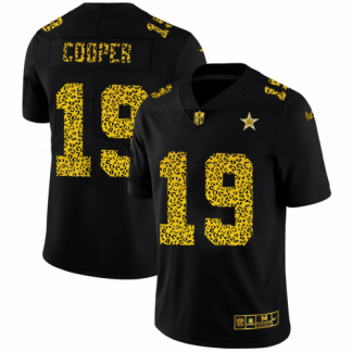 Dallas Dallas Cowboys #19 Amari Cooper Men's Nike Leopard Print Fashion Vapor Limited NFL Jersey Black