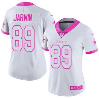 Nike Dallas Cowboys #89 Blake Jarwin White/Pink Women's Stitched NFL Limited Rush Fashion Jersey