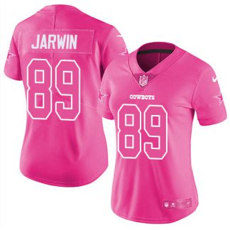 Nike Dallas Cowboys #89 Blake Jarwin Pink Women's Stitched NFL Limited Rush Fashion Jersey
