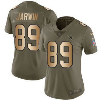 Nike Dallas Cowboys #89 Blake Jarwin Olive/Gold Women's Stitched NFL Limited 2017 Salute To Service Jersey