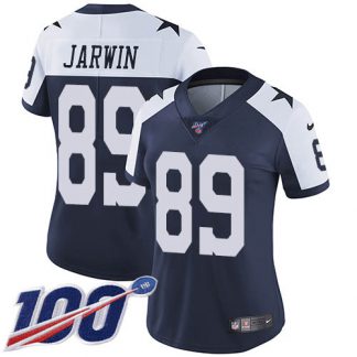Nike Dallas Cowboys #89 Blake Jarwin Navy Blue Thanksgiving Women's Stitched NFL 100th Season Vapor Throwback Limited Jersey