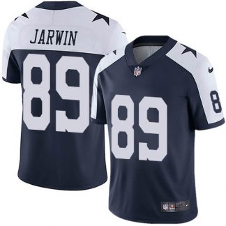 Nike Dallas Cowboys #89 Blake Jarwin Navy Blue Thanksgiving Youth Stitched NFL 100th Season Vapor Throwback Limited Jersey