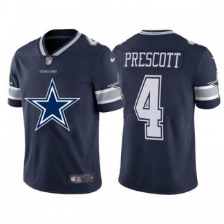 Dallas Dallas Cowboys #4 Dak Prescott Navy Blue Men's Nike Big Team Logo Vapor Limited NFL Jersey