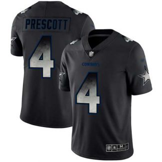 Nike Dallas Cowboys #4 Dak Prescott Black Men's Stitched NFL Vapor Untouchable Limited Smoke Fashion Jersey