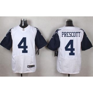 Nike Dallas Cowboys #4 Dak Prescott White Men's Stitched NFL Elite Rush Jersey