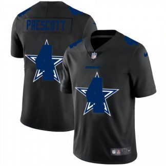 Dallas Dallas Cowboys #4 Dak Prescott Men's Nike Team Logo Dual Overlap Limited NFL Jersey Black