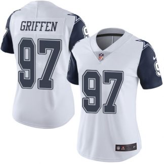 Nike Dallas Cowboys #97 Everson Griffen White Women's Stitched NFL Limited Rush Jersey