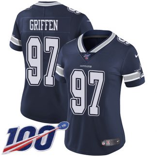 Nike Dallas Cowboys #97 Everson Griffen Navy Blue Team Color Women's Stitched NFL 100th Season Vapor Untouchable Limited Jersey