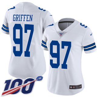 Nike Dallas Cowboys #97 Everson Griffen White Women's Stitched NFL 100th Season Vapor Untouchable Limited Jersey