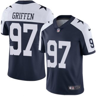 Nike Dallas Cowboys #97 Everson Griffen Navy Blue Thanksgiving Men's Stitched NFL Vapor Untouchable Limited Throwback Jersey