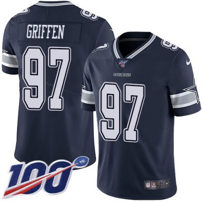 Nike Dallas Cowboys #97 Everson Griffen Navy Blue Team Color Men's Stitched NFL 100th Season Vapor Untouchable Limited Jersey