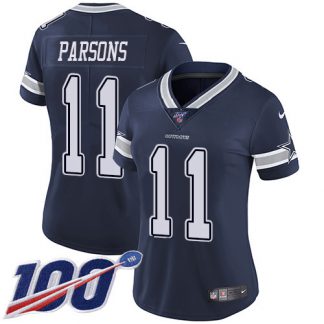 Nike Dallas Cowboys #11 Micah Parsons Navy Blue Team Color Women's Stitched NFL 100th Season Vapor Untouchable Limited Jersey