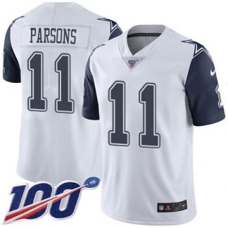 Nike Dallas Cowboys #11 Micah Parsons White Men's Stitched NFL Limited Rush 100th Season Jersey
