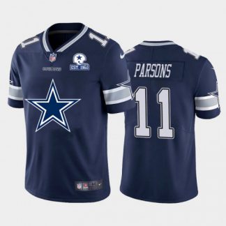 Dallas Dallas Cowboys #11 Micah Parsons Navy Blue Men's Nike Big Team Logo With Established In 1960 Patch Vapor Limited NFL Jersey