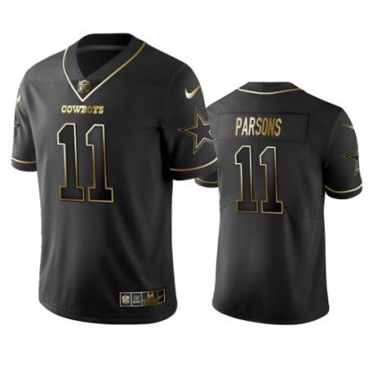 Nike Dallas Cowboys #11 Micah Parsons Black/Gold Men's Stitched NFL Vapor Untouchable Limited Jersey