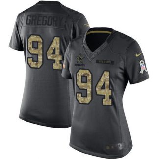 Nike Dallas Cowboys #94 Randy Gregory Black Women's Stitched NFL Limited 2016 Salute to Service Jersey