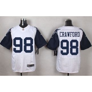 Nike Dallas Cowboys #98 Tyrone Crawford White Men's Stitched NFL Elite Rush Jersey