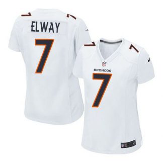 Nike Denver Broncos #7 John Elway White Women's Stitched NFL Game Event Jersey