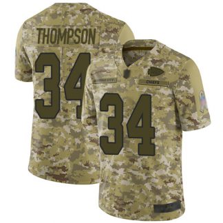 Nike Kansas City Chiefs #34 Darwin Thompson Camo Men's Stitched NFL Limited 2018 Salute To Service Jersey