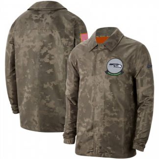 Men's Seattle Seattle Seahawks Nike Camo 2019 Salute to Service Sideline Full-Zip Lightweight Jacket