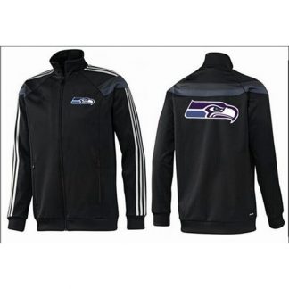 NFL Seattle Seattle Seahawks Team Logo Jacket Black_3