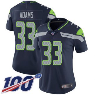 Nike Seattle Seahawks #33 Jamal Adams Steel Blue Team Color Women's Stitched NFL 100th Season Vapor Untouchable Limited Jersey