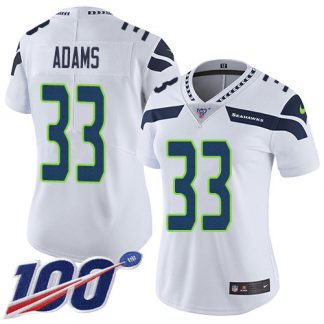 Nike Seattle Seahawks #33 Jamal Adams White Women's Stitched NFL 100th Season Vapor Untouchable Limited Jersey
