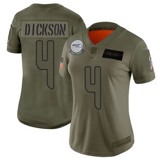 Nike Seattle Seahawks #4 Michael Dickson Camo Women's Stitched NFL Limited 2019 Salute to Service Jersey