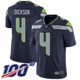 Nike Seattle Seahawks #4 Michael Dickson Steel Blue Team Color Youth Stitched NFL 100th Season Vapor Limited Jersey