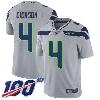 Nike Seattle Seahawks #4 Michael Dickson Grey Alternate Youth Stitched NFL 100th Season Vapor Limited Jersey