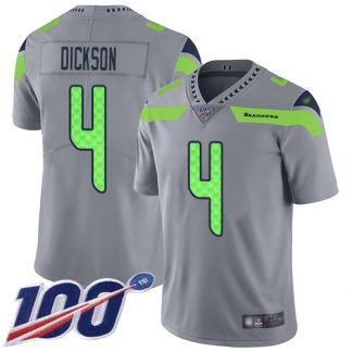Nike Seattle Seahawks #4 Michael Dickson Gray Men's Stitched NFL Limited Inverted Legend 100th Season Jersey