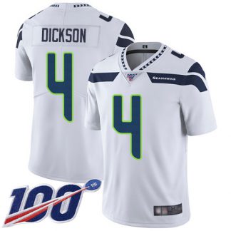 Nike Seattle Seahawks #4 Michael Dickson White Men's Stitched NFL 100th Season Vapor Limited Jersey