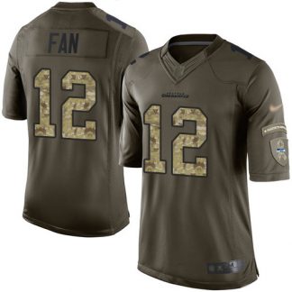 Nike Seattle Seahawks #12 Fan Green Youth Stitched NFL Limited 2015 Salute to Service Jersey