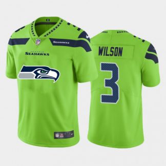 Seattle Seattle Seahawks #3 Russell Wilson Green Men's Nike Big Team Logo Vapor Limited NFL Jersey