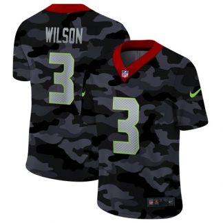 Seattle Seattle Seahawks #3 Russell Wilson Men's Nike 2020 Black CAMO Vapor Untouchable Limited Stitched NFL Jersey