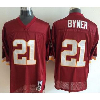 Mitchell And Ness Nike Washington Commanders #21 Earnest Byner Red Throwback Stitched NFL Jersey